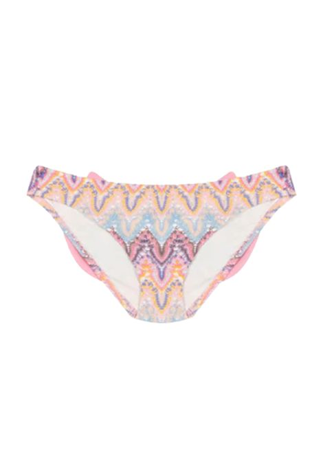 Costume bambina Madame MC2 Saint Barth 00185H Rosa slip multicolore pastello fiocco tessuto raschel MC2 SAINT BARTH | Costume | MADANE00185H01